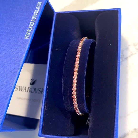 Swarovski bracelet rose gold pink stones - Picture 2 of 4